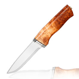 Helle Outdoormesser Alden braun/silber inkl. Lederscheide