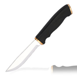 Marttiini Outdoormesser Skinner schwarz/silber inkl. Lederscheide