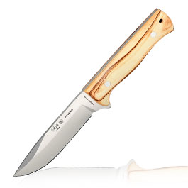 Nieto Outdoormesser Patrol braun/silber inkl. Lederscheide