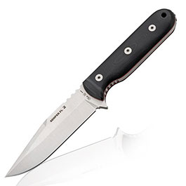 Nieto Outdoormesser Semper Fi.2 schwarz/silber inkl. Lederscheide