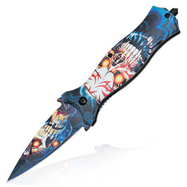 Haller Einhandmesser Stiletto Nightmare One 3D-Motiv inkl. Grtelclip