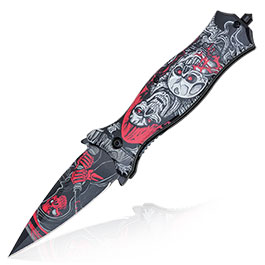 Haller Einhandmesser Stiletto Nightmare Two 3D-Motiv inkl. Grtelclip
