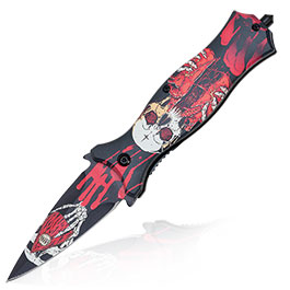 Haller Einhandmesser Stiletto Nightmare Three 3D-Motiv inkl. Grtelclip