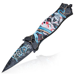 Haller Einhandmesser Stiletto Nightmare Four 3D-Motiv inkl. Grtelclip