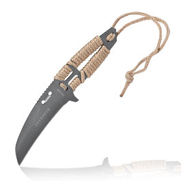 Outdoormesser Intrepid grau/coyote inkl. Nylonscheide