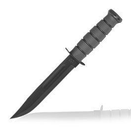 KA-BAR Grtelmesser USMC schwarz inkl. Lederscheide