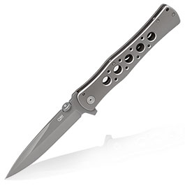 CJH Einhandmesser Titan grau inkl. Grtelclip
