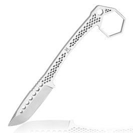 Midgards Neck Knife Honeycomb Balance Line silber inkl. Kydexscheide und Kugelkette