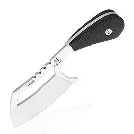 Midgards Messer Neck Knife Ratatosk Cleaver Balance Line silber inkl. Kydexscheide und Kugelkette