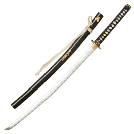 John Lee Katana Bride schwarz/wei inkl. Schwertkoffer, Schutzhlle, Holzstnder & Pflegeset