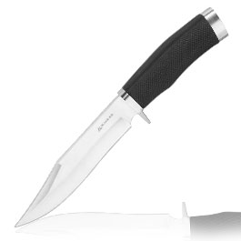 Black Ice Outdoormesser BIG silber/schwarz inkl. Nylonscheide