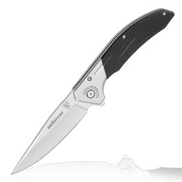 Enforcer Einhandmesser Hercules silber/schwarz inkl. Grtelclip