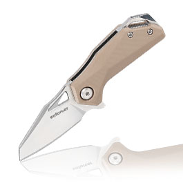 Enforcer Einhandmesser Petit silber/coyote inkl. Grtelclip