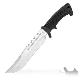MP9 Outdoormesser silber/schwarz inkl. Nylonscheide