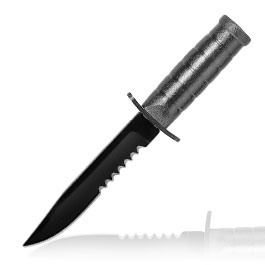Neck Knife Mini USMC schwarz inkl. Kydexscheide & Kugelkette
