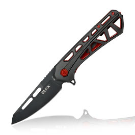 Buck Einhandmesser 811 Trace OPS schwarz/rot inkl. Grtelclip