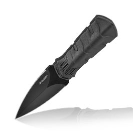 Haller Neck Knife schwarz inkl. Scheide & Kugelkette