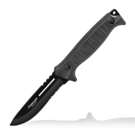 CI Outdoormesser Universal schwarz inkl. Kunststoffscheide