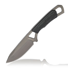 Haller Neck Knife grau/schwarz inkl. Kydexscheide & Kugelkette