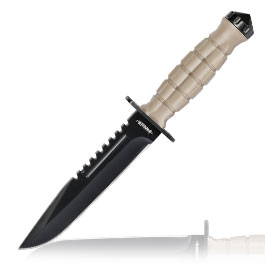 Haller Outdoormesser schwarz/oliv inkl. Kunststoffscheide