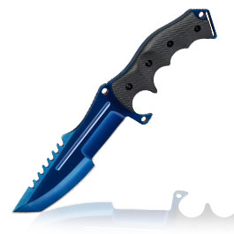 Outdoormesser Blue Huntsman Style blau/schwarz inkl. Nylonscheide