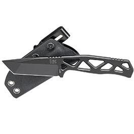 Kleinbild 3 Heckler & Koch Taktisches Outdoormesser FX01 Tanto D2 Stahl schwarz inkl. Kydexscheide mit Stahlclip