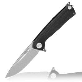 ANV Knives 2in1 Taschenmesser / Einhandmesser Z200 Plus Stonewash Sleipner Stahl GRN schwarz inkl. Grtelclip