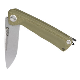Kleinbild 3 ANV Knives 2in1 Taschenmesser / Einhandmesser Z200 Plus Stonewash Sleipner Stahl G10 oliv inkl. Grtelclip