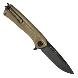 Kleinbild 1 ANV Knives 2in1 Taschenmesser / Einhandmesser Z200 Plus DLC Sleipner Stahl G10 oliv inkl. Grtelclip