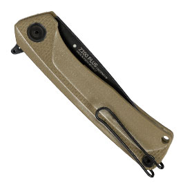 Kleinbild 5 ANV Knives 2in1 Taschenmesser / Einhandmesser Z200 Plus DLC Sleipner Stahl G10 oliv inkl. Grtelclip