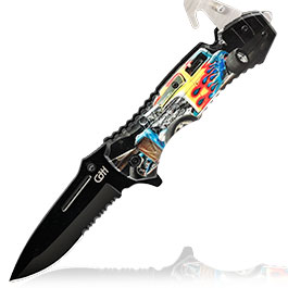 Produktbild zu CJH Rettungsmesser Hot Rod Einhandmesser ...