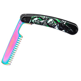 Kleinbild 2 Einhandkamm im Regenbogen-Titan-Finish