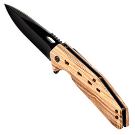 Kleinbild 5 Albainox Klappmesser mit brnierter Klinge und beeindruckenden Zebra-Muster im Holzgriff