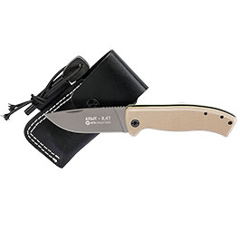 Kleinbild 1 K25 Army K47 Klappmesser mit Feuerstarter und Lederscheide