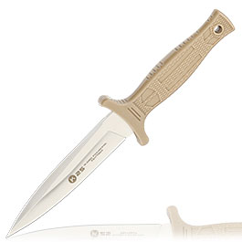 Produktbild zu K25 Stiefelmesser tanfarbig mit G�rtel-Nylonscheide ...