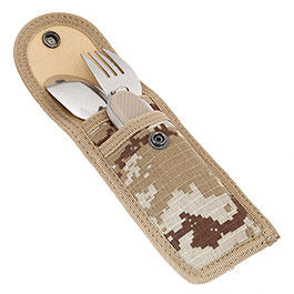 Produktbild zu Albainox Camping Besteck mit Gabel L�ffel Multifunktionsmess ...