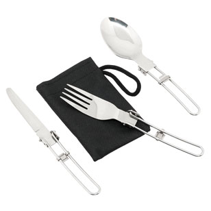 Thumbnail Albainox Klappbares, 3-teiliges Camping-Besteckset