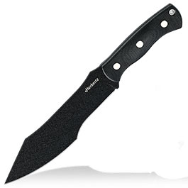 Produktbild zu Herbertz Bushcraft- und Survivalmesser D2 schwarz micarta ...