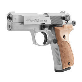 Walther P88 Schreckschuss Pistole 9mm P.A.K. vernickelt Holzgriffschalen Bild 1 xxx: