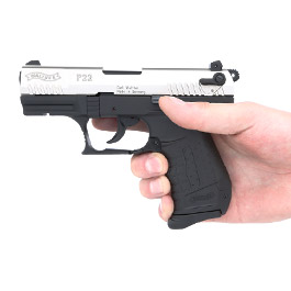Walther P22 Schreckschuss Pistole 9mm P.A.K. vernickelter Schlitten bicolor Bild 5