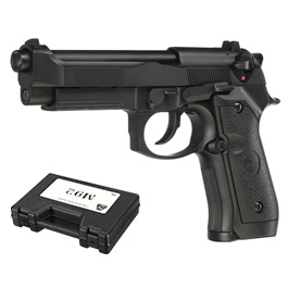 Double Bell M92 Elite Vollmetall GBB 6mm BB schwarz inkl. Pistolenkoffer