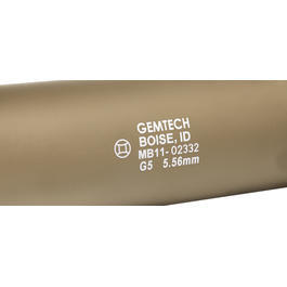 Madbull / Gemtech G5 Aluminium Silencer inkl. Flash-Hider Desert Tan 14mm - Bild 4