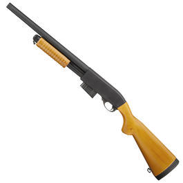 A&K M870 Shotgun Vollmetall Echtholz Springer 6mm BB schwarz