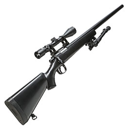Well M700 Snipergewehr inkl. Zweibein / Zielfernrohr Springer 6mm BB schwarz Bild 3