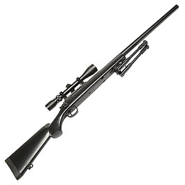 Well M700 Snipergewehr inkl. Zweibein / Zielfernrohr Springer 6mm BB schwarz Bild 4