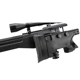 Well L96 AWS-338 Snipergewehr inkl. Zweibein / Zielfernrohr Springer 6mm BB schwarz Bild 3
