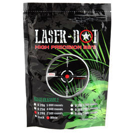 Laser Dot Hochpräzisionskugeln biodegradable 0,28g BBs 2500er Beutel weiß