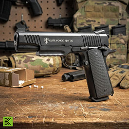 Kleinbild 3 Elite Force 1911 TAC Vollmetall CO2 BlowBack 6mm BB schwarz