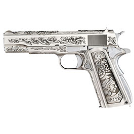 Kleinbild 2 Wei-ETech M1911 Etched Version Mehico Druglord Vollmetall GBB 6mm BB Satin-Chrome - V3