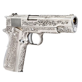 Kleinbild 9 Wei-ETech M1911 Etched Version Mehico Druglord Vollmetall GBB 6mm BB Satin-Chrome - V3